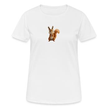 Ecureuil effet cartoon - T-shirt respirant Femme - blanc - Devant - AI Model Female 172 dark (172cm)