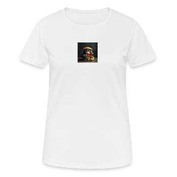 Affen-Sandwich - Frauen T-Shirt atmungsaktiv - Weiß - Vorne - AI Model Female 172 dark (172cm)