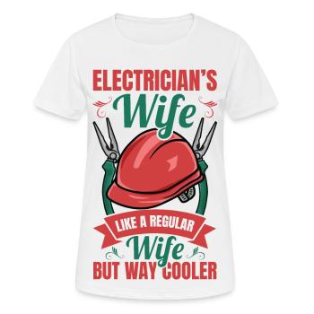 Électricien - T-shirt respirant Femme - blanc - Devant - AI Model Female 172 dark (172cm)