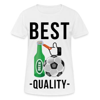 Football and beer Best quality - Women's Breathable T-Shirt - white - Front - AI Model Female 172 dark (172cm)