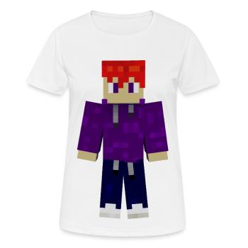 Lila Pixel Hoodie Skin - Frauen T-Shirt atmungsaktiv - Weiß - Vorne - AI Model Female 172 dark (172cm)
