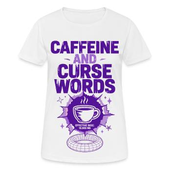 Caféine et jurons - T-shirt respirant Femme - blanc - Devant - AI Model Female 172 dark (172cm)