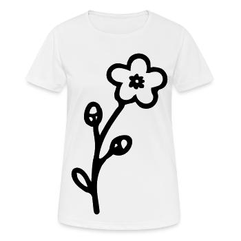 Flower 3 - Women's Breathable T-Shirt - white - Front - AI Model Female 172 dark (172cm)