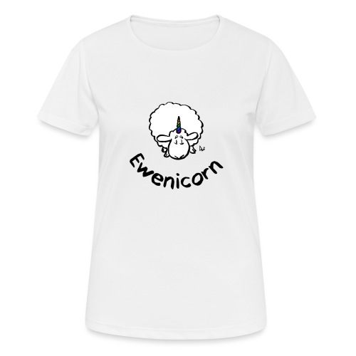 Ewenicorn - se on sateenkaaren yksisarvinen lammas! (Text) - naisten tekninen t-paita