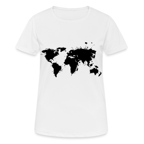 Weltkarte Splash - Frauen T-Shirt atmungsaktiv