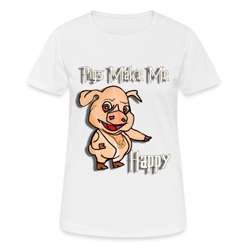 Oh my God pigs maakt mij blij - Vrouwen T-shirt ademend actief