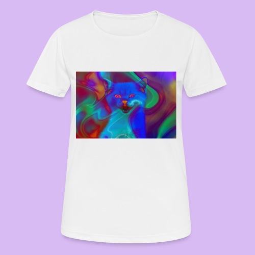 Gattino con effetti neon surreali - Maglietta da donna traspirante