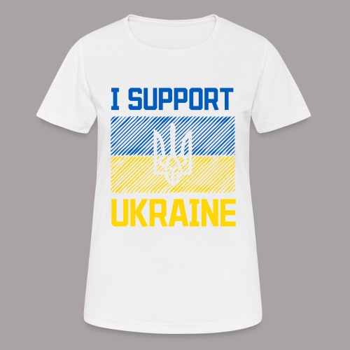 I Support Ukraine - Frauen T-Shirt atmungsaktiv
