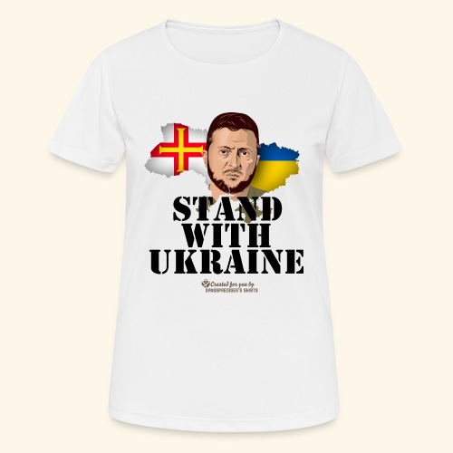 Ukraine Unterstützer Merch Insel Guernsey - Frauen T-Shirt atmungsaktiv