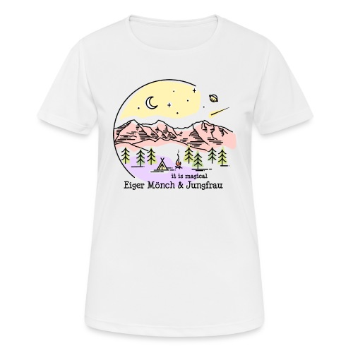 Eiger Mönch Jungfrau Berg Schweiz Wandern Souvenir - Frauen T-Shirt atmungsaktiv