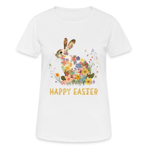 happy easter - Pustende T-skjorte for kvinner