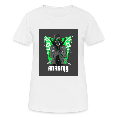 t shirt design maker featuring an anarchist ninja - Camiseta mujer transpirable