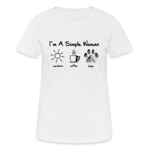 Vorschau: simple woman dog - Frauen T-Shirt atmungsaktiv