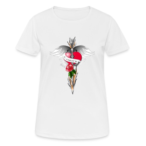 L’ Amour - Die Liebe in Flammen - Frauen T-Shirt atmungsaktiv