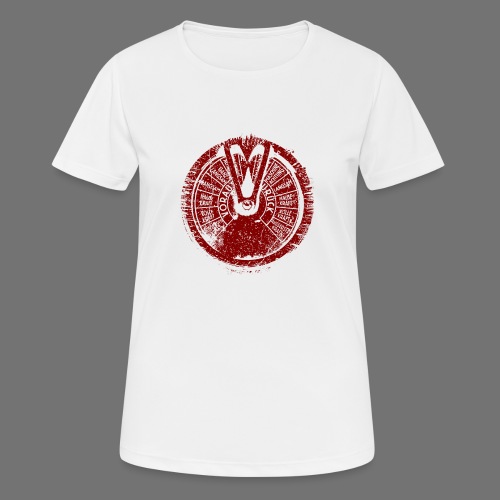 Maschinentelegraph (röd oldstyle) - Andningsaktiv T-shirt dam