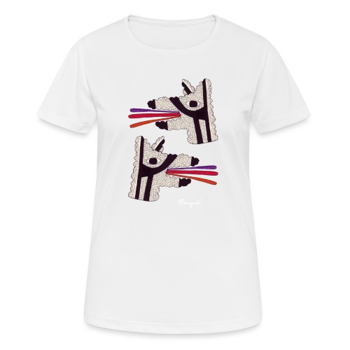 Three-Tongued Dogs - Women's Breathable T-Shirt