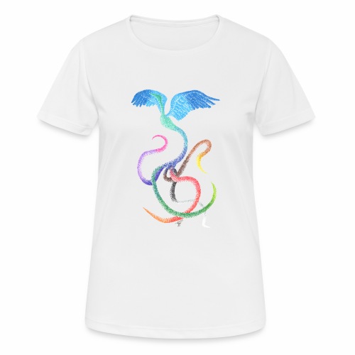 Gracieux - Oiseau arc-en-ciel à l'encre - T-shirt respirant Femme