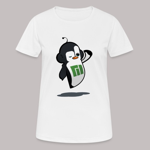 Manjaro Mascot wink hello left - Frauen T-Shirt atmungsaktiv