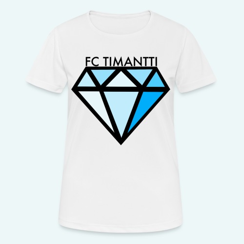 FC Timantti mustateksti - naisten tekninen t-paita
