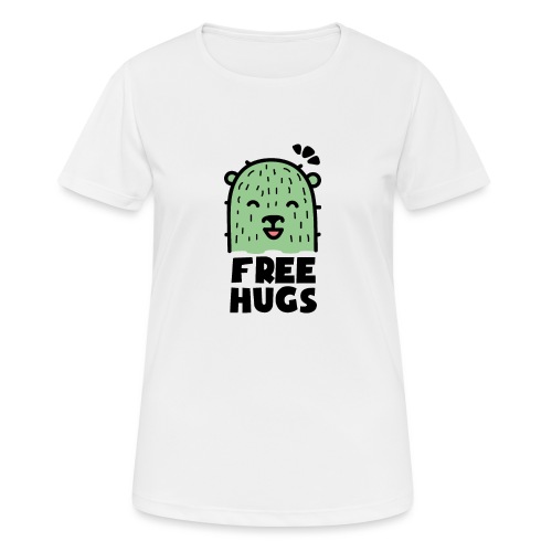 Free Hugs Cactus Hug Love Vector - Women's Breathable T-Shirt