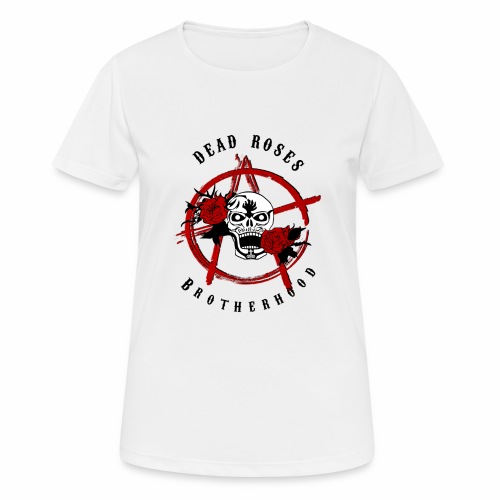 Dead Roses Anarchy Skull Black - Women's Breathable T-Shirt