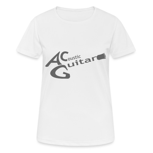 Acoustic Guitar Logo - Gray - Women's Breathable T-Shirt
