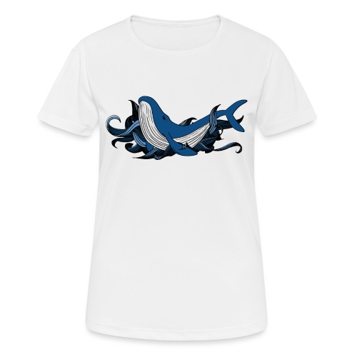 Doodle ink Whale - Maglietta da donna traspirante