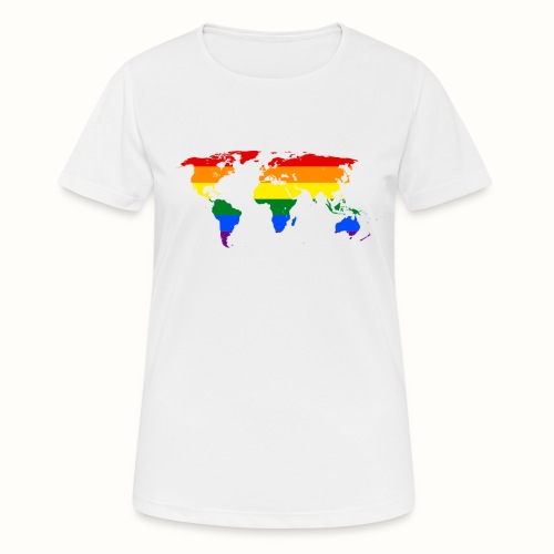 Rainbow World - Vrouwen T-shirt ademend actief