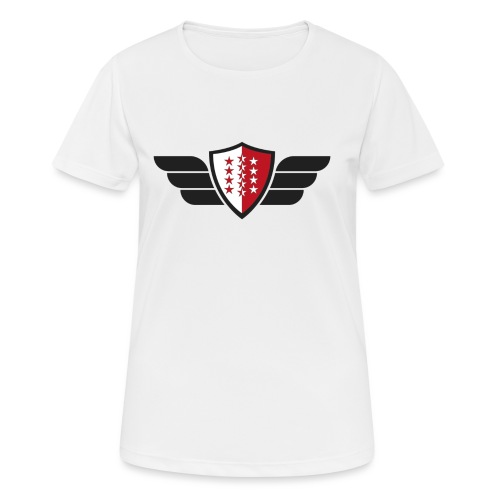 Flying Valais - Walliser Flagge mit Flügeln - Frauen T-Shirt atmungsaktiv