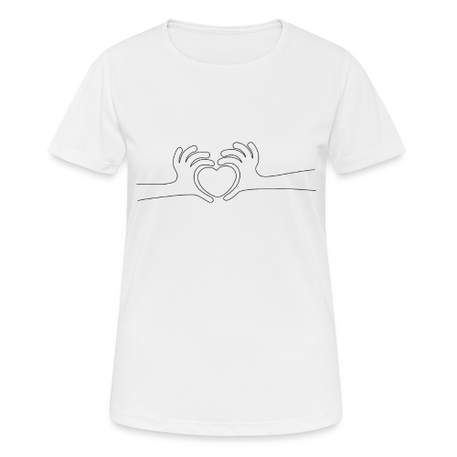 Hand aufs Herz - Frauen T-Shirt atmungsaktiv