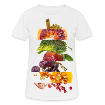 Obst & Gemüse - Frauen T-Shirt atmungsaktiv - Weiß - Vorne - AI Model Female 172 dark (172cm)