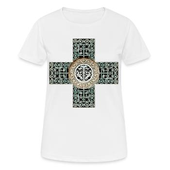 Byzanz Pfauen Mythologie - Frauen T-Shirt atmungsaktiv - Weiß - Vorne - AI Model Female 172 dark (172cm)