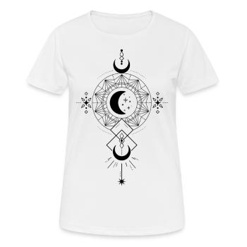 Geometry Astrology Sun Moon Shirt - Women's Breathable T-Shirt - white - Front - AI Model Female 172 dark (172cm)