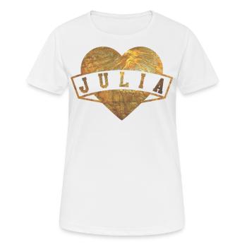Julia Herzen Gold - Women's Breathable T-Shirt - white - Front - AI Model Female 172 dark (172cm)