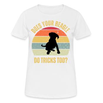 Macht dein Beagle auch Tricks - Frauen T-Shirt atmungsaktiv - Weiß - Vorne - AI Model Female 172 dark (172cm)