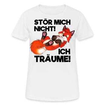 Stör mich nicht, ich träume! Schlafshirt mit Fuchs - Frauen T-Shirt atmungsaktiv - Weiß - Vorne - AI Model Female 172 dark (172cm)
