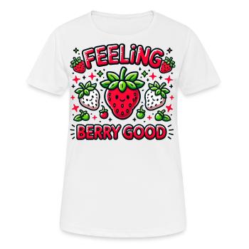 Feeling Berry Good - Frauen T-Shirt atmungsaktiv - Weiß - Vorne - AI Model Female 172 dark (172cm)