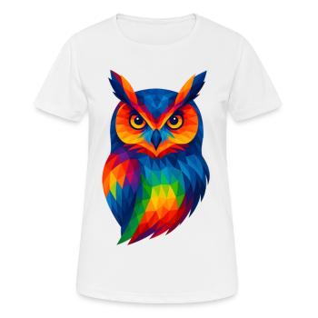 WPAP Style Animals - Owl - Women's Breathable T-Shirt - white - Front - AI Model Female 172 dark (172cm)
