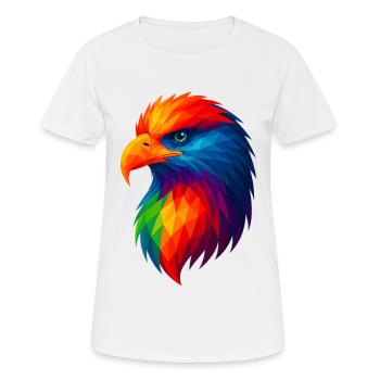 WPAP Polygon Stil Tiere- Adler - Frauen T-Shirt atmungsaktiv - Weiß - Vorne - AI Model Female 172 dark (172cm)