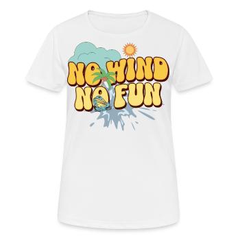 Pas de vent, pas de plaisir - T-shirt respirant Femme - blanc - Devant - AI Model Female 172 dark (172cm)