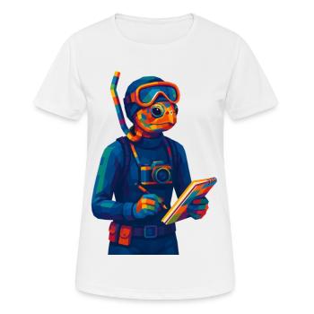 WPAP Polygon Style Animals - Marine Biologist - Women's Breathable T-Shirt - white - Front - AI Model Female 172 dark (172cm)