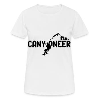Dictons Canyoneering Canyon Canyoning Descente en rappel - T-shirt respirant Femme - blanc - Devant - AI Model Female 172 dark (172cm)