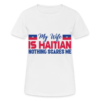 Haiti Ehefrau - Frauen T-Shirt atmungsaktiv - Weiß - Vorne - AI Model Female 172 dark (172cm)