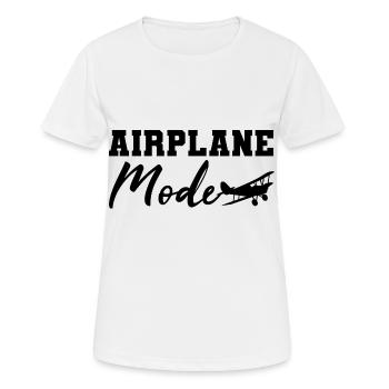 Airplane Pilot Fly Flight Mode An i Gift - Women's Breathable T-Shirt - white - Front - AI Model Female 172 dark (172cm)