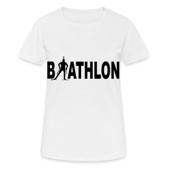 Biathlon, ski de fond, ski de fond - T-shirt respirant Femme - blanc - Devant - AI Model Female 172 dark (172cm)