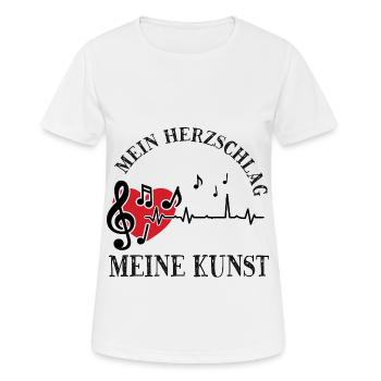 Piano Pianist My Heartbeat Piano - Women's Breathable T-Shirt - white - Front - AI Model Female 172 dark (172cm)