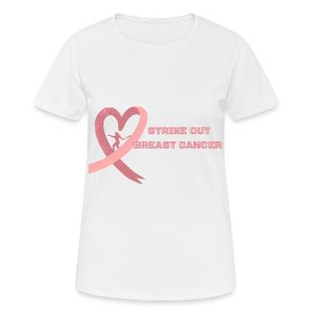 Streichen Sie Brustkrebs Pink Cancer Awareness - Frauen T-Shirt atmungsaktiv - Weiß - Vorne - AI Model Female 172 dark (172cm)