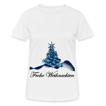 Frohe Weihnachten - Frauen T-Shirt atmungsaktiv - Weiß - Vorne - AI Model Female 172 dark (172cm)