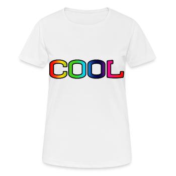 COOL - Frauen T-Shirt atmungsaktiv - Weiß - Vorne - AI Model Female 172 dark (172cm)