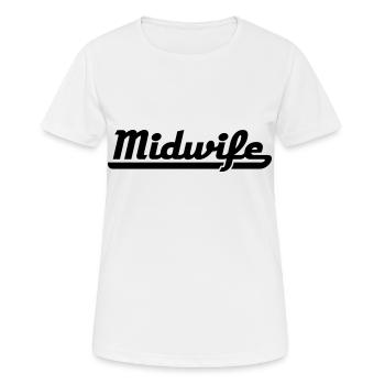 midwife - Women's Breathable T-Shirt - white - Front - AI Model Female 172 dark (172cm)